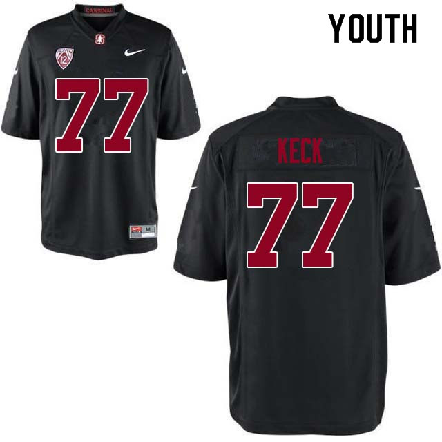 Youth Stanford Cardinal #77 Thunder Keck College Football Jerseys Sale-Black